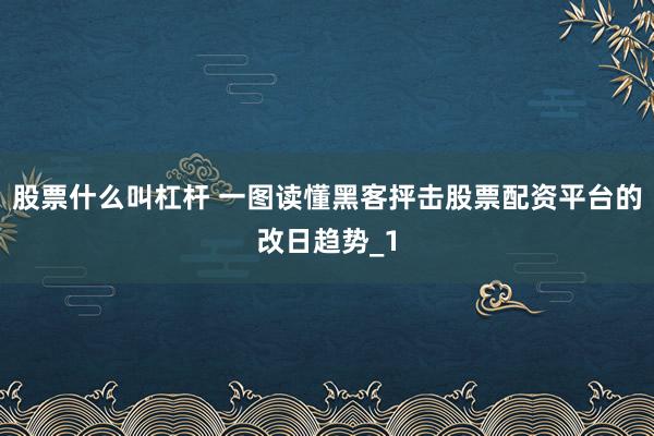 股票什么叫杠杆 一图读懂黑客抨击股票配资平台的改日趋势_1